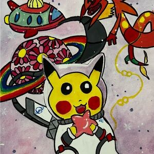 Colorful Cat Toy with Space Theme